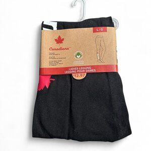 Women’s Black Leggings Canada Logo Activewear Loungewear Olympics Workout Gym